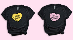 Conversation Heart Shirts❤️🧡💙💛  Phrase + Color Options! For Your Nashville Bachelorette Party